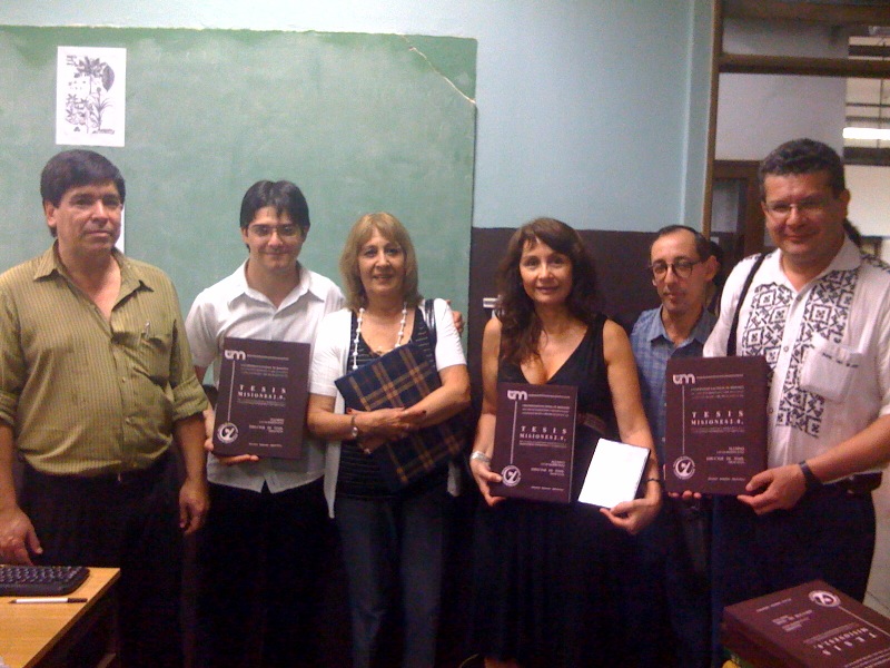 De izquierda a derecha: Gustavo Irala, Lucas Baez, Patricia Bertolotti, Marcelino García y Omar Silva 